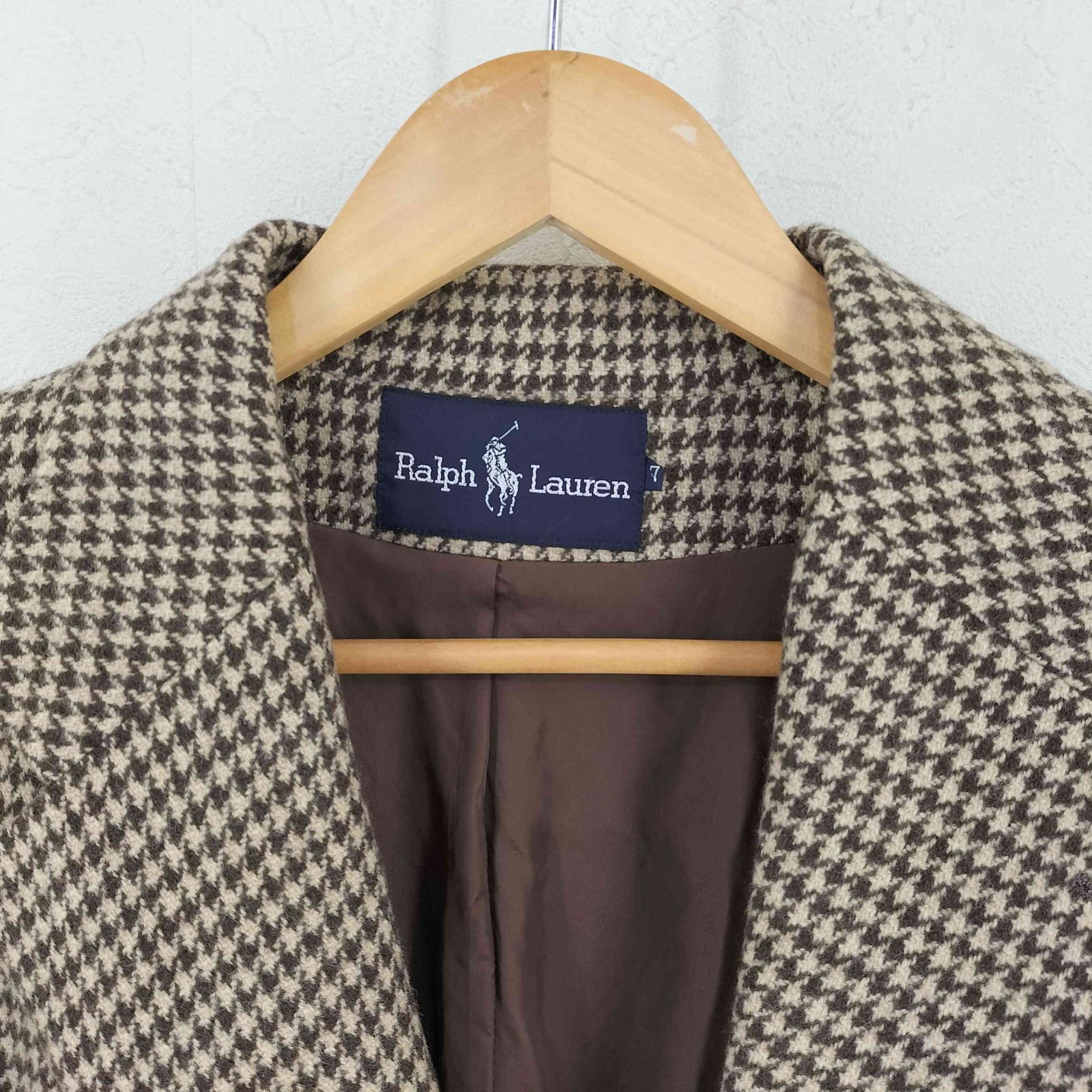 ラルフローレン RALPH LAUREN 千鳥格子柄 2Bテーラードジャケット