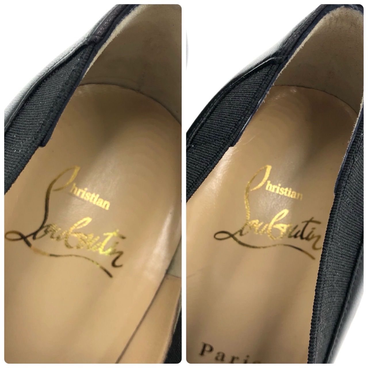 クリスチャンルブタン パンプス 23cm 36.5 黒 レザー レッドソール