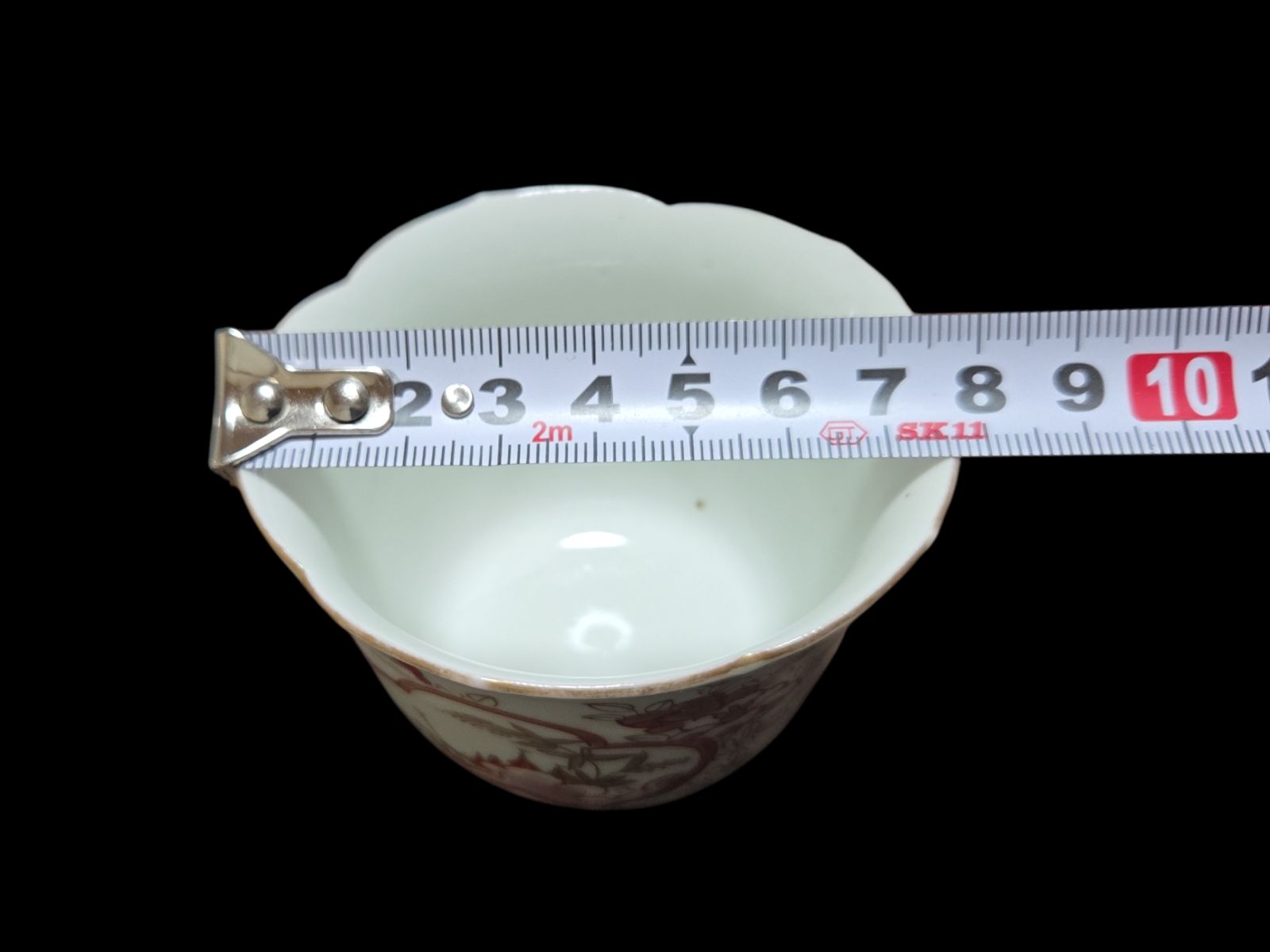 古伊万里　富喜長春蕎麦猪口と小皿　アンティーク 古伊万里 富喜長春蕎麦猪口と小皿 アンティーク