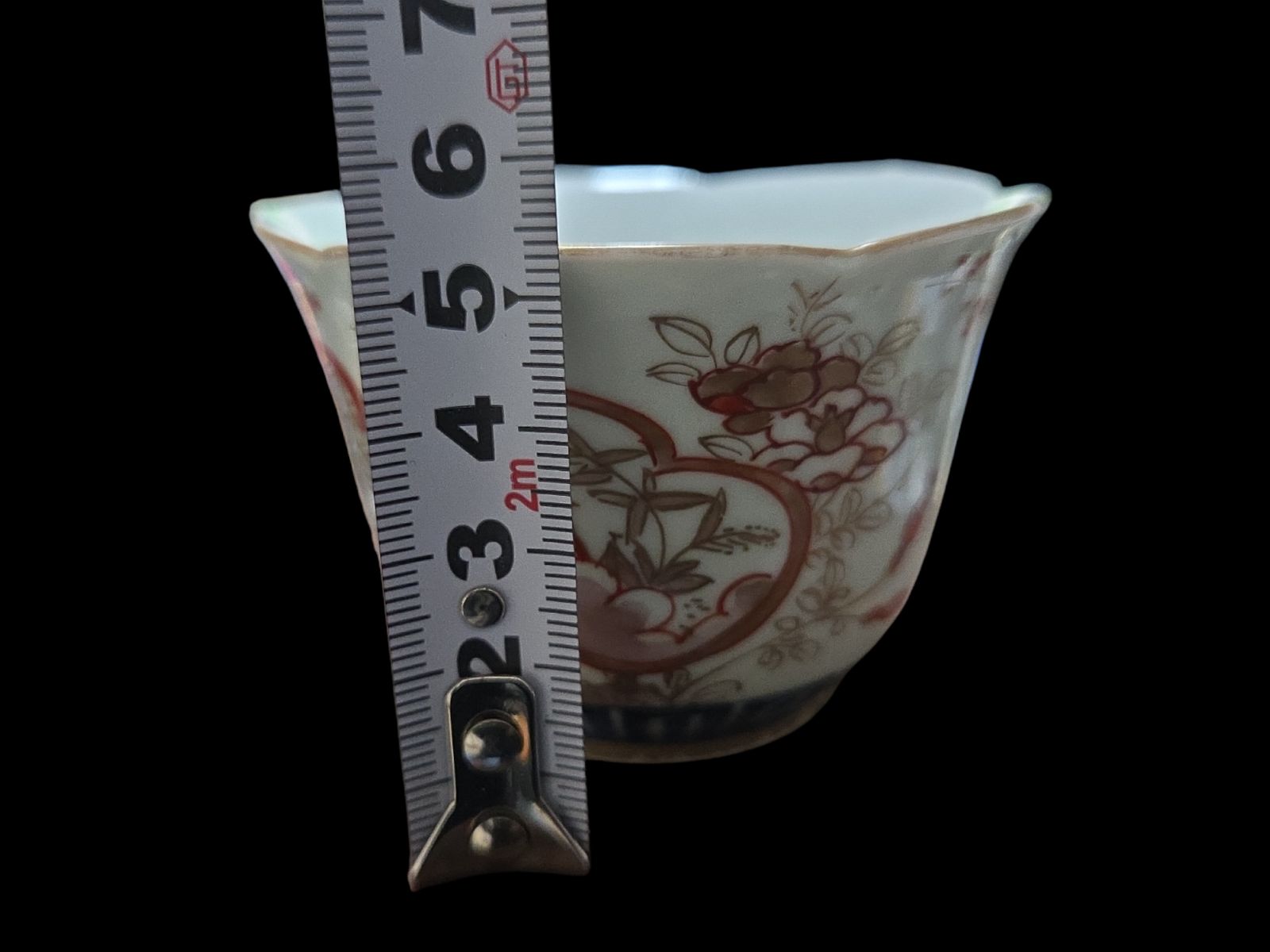 古美術 古伊万里 富貴長春 蕎麦猪口 金襴手色絵 小鉢 時代物 骨董