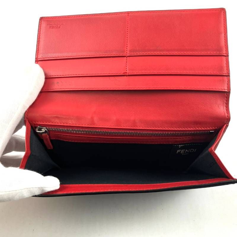 FENDI フェンディ 長財布 2つ折り モンスター バグズアイ レザー
