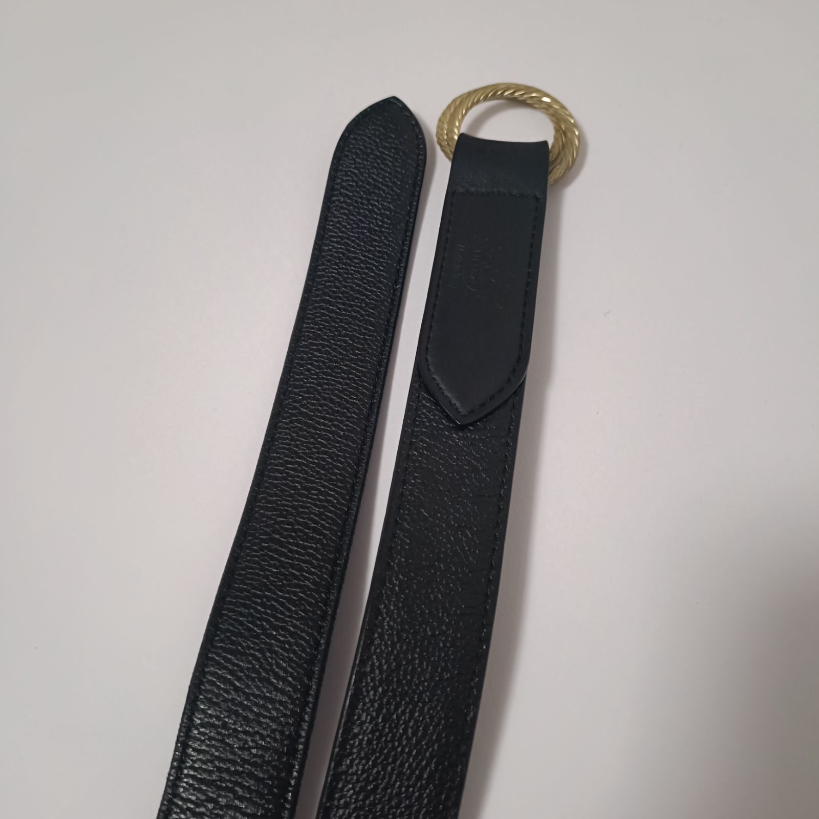 未使用 Cisei シセイ ダブルリングベルト リバーシブル ブラック