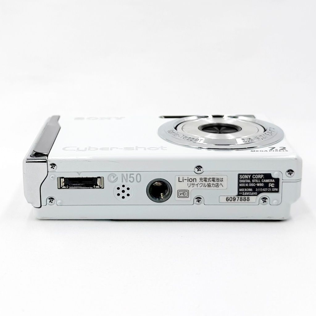 ソニー SONY Cyber-shot DSC-W80 ホワイト コンデジ カメラ 中古