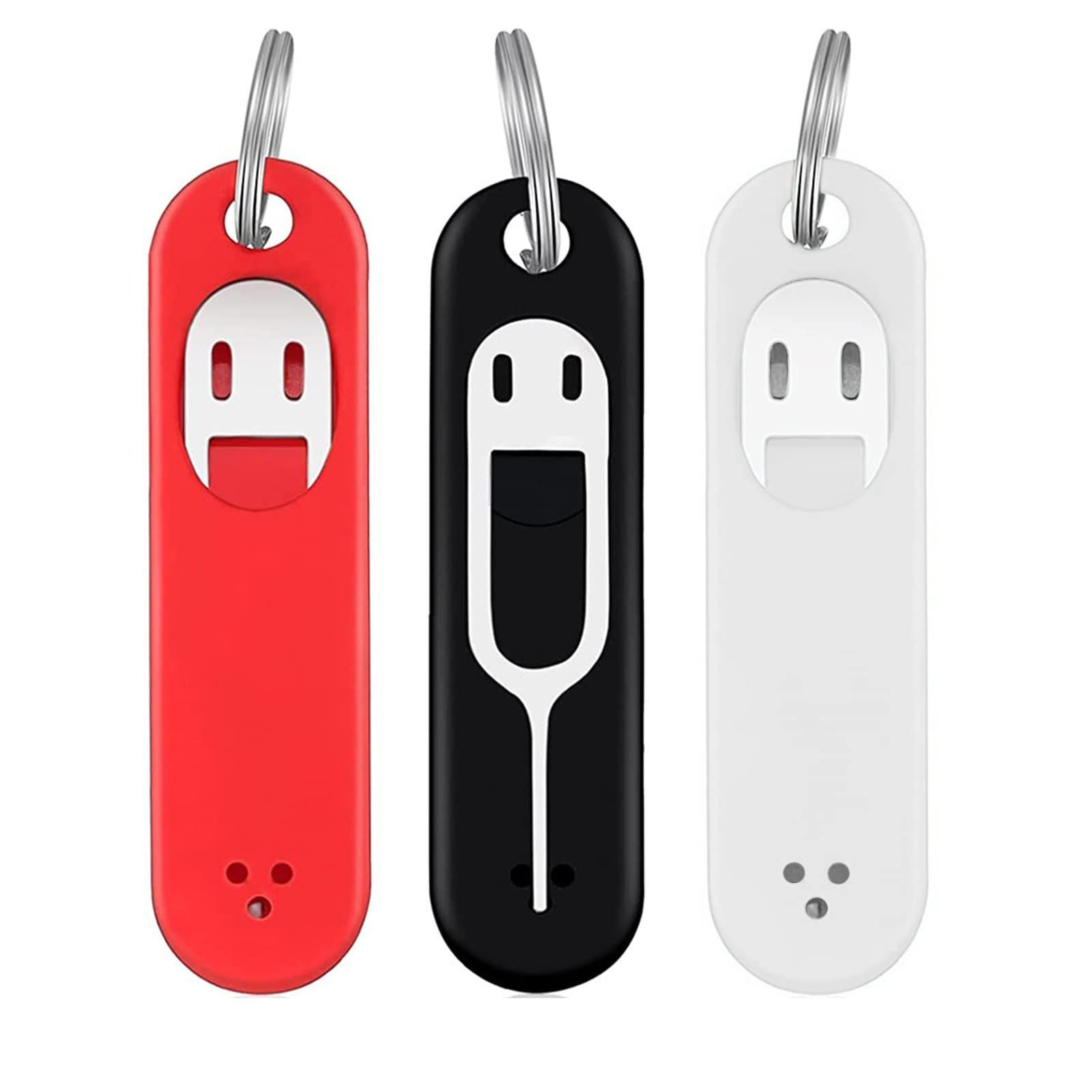 キーホルダー付き 3本セット 紛失防止 SIMイジェクトピン スマホ用 抜き出し 取り出しピン 交換部品 SIM解除 リリースピン取り出しピン SIMカード LIKENNY