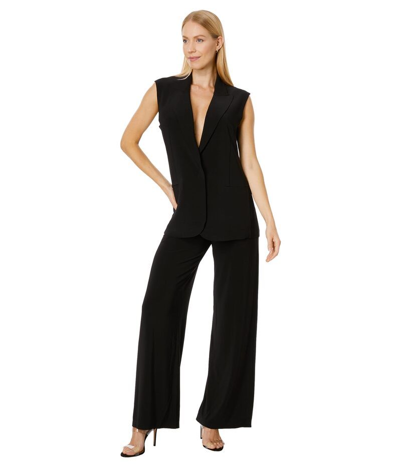 (取寄) ノーマ カマリ レディース ストレート レッグ パンツ ゴー Norma Kamali women Straight Leg Pants Go Black ノーマカマリ レディース ボトムス カジュアルパンツ ストレート Norma