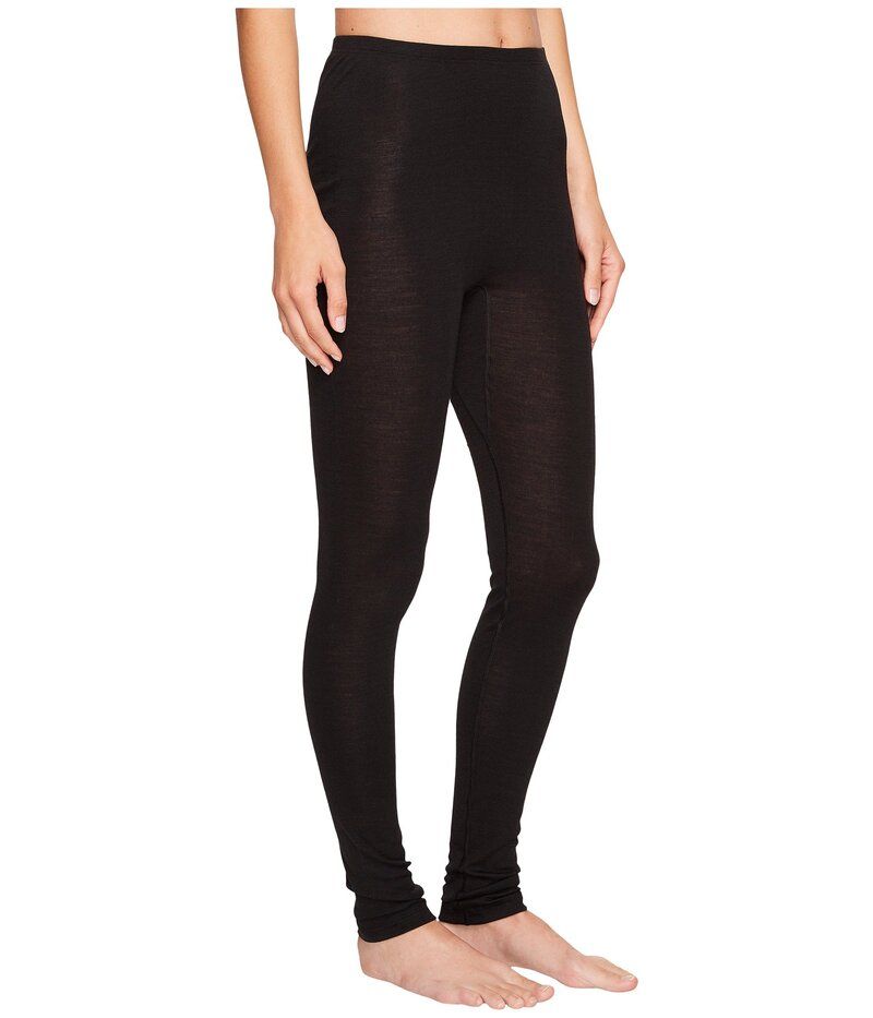 HANROハンロシルクウールレギンス S ブラック HANROハンロシルクウール