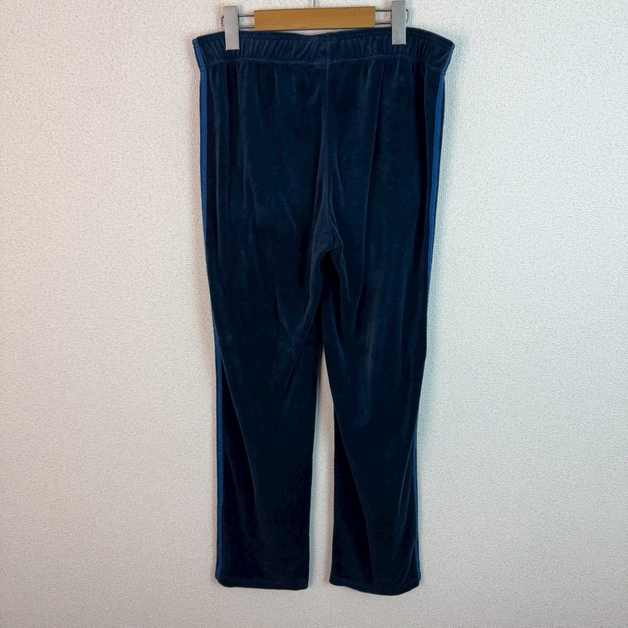 00s アディダス ベロア ジャージ 上下セットアップ adidas 古着 adidas アディダス セットアップ ベロア ジャージ ネイビー Lサイズ