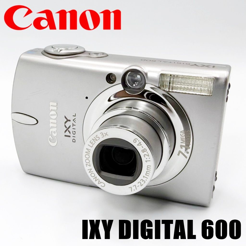 美品】キヤノン CANON IXY DIGITAL 600 シルバー コンデジ カメラ 中古