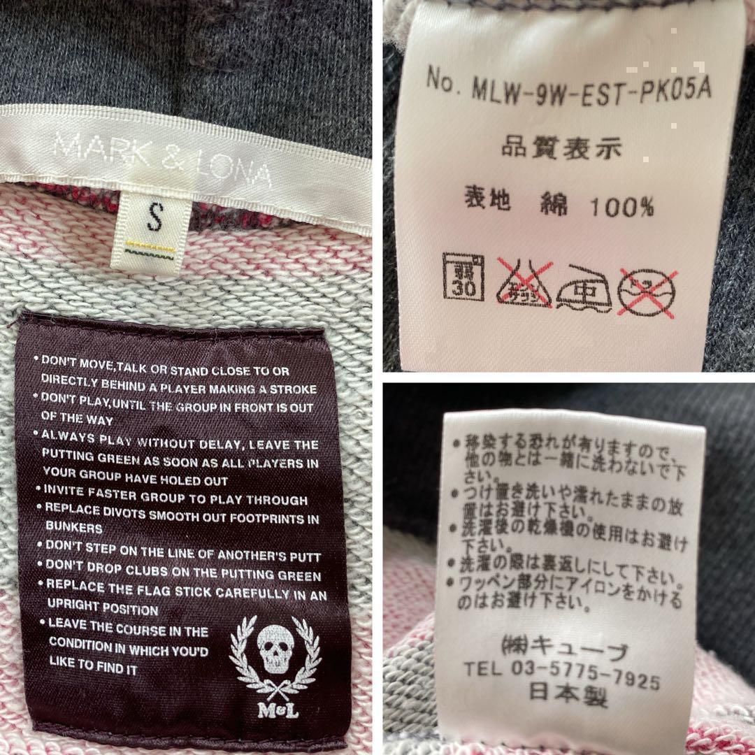 MARK&LONA スカル パーカーワンピース ボーダー 人気ゴルフブランド MARK&LONA スカル パーカーワンピース ボーダー 人気ゴルフブランド