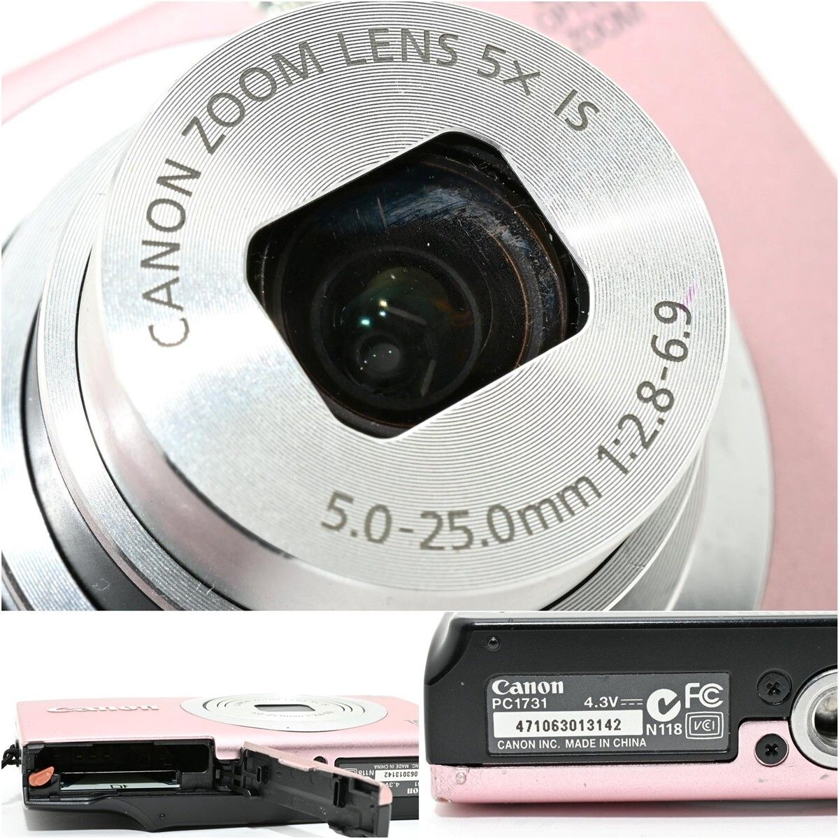 1108＜良品＞ Canon デジタルカメラ PowerShot A2400IS ピンク 1600万 