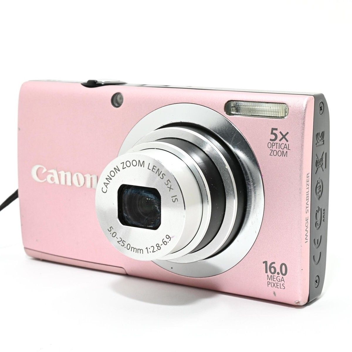 1108＜良品＞ Canon デジタルカメラ PowerShot A2400IS ピンク 1600万 