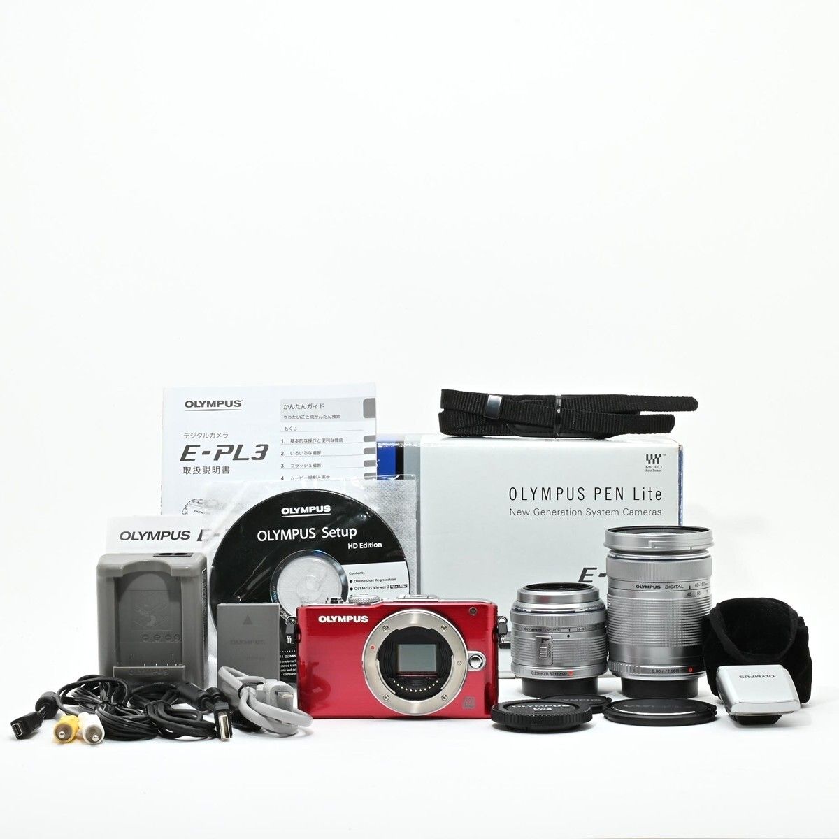 1110＜良品＞ OLYMPUS ミラーレス一眼 PEN Lite E-PL3 ダブルズーム