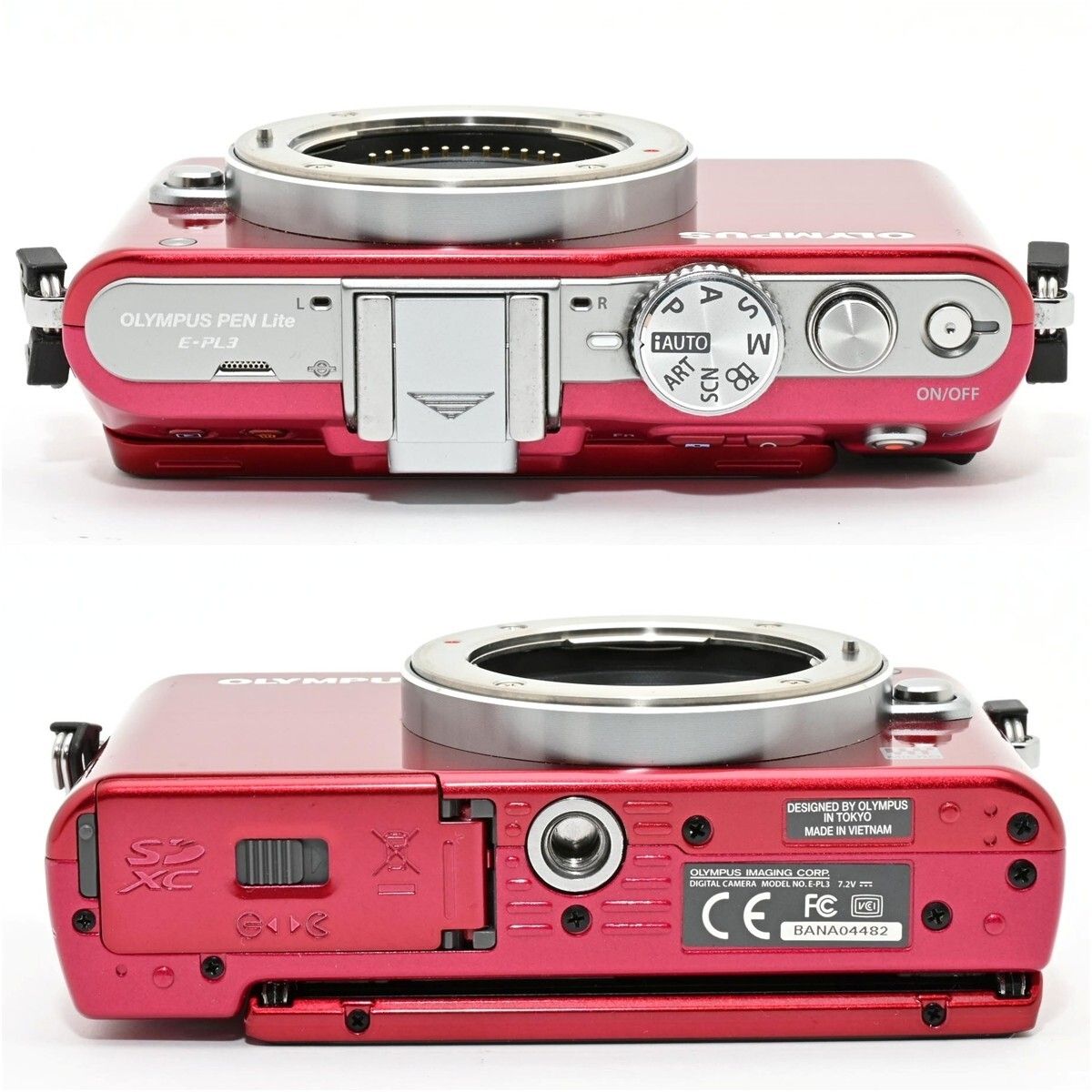 OLYMPUS PEN Lite E-PL3 ダブルズームキット レッド 1110＜良品＞ OLYMPUS ミラーレス一眼 PEN Lite E-PL3 ダブルズーム