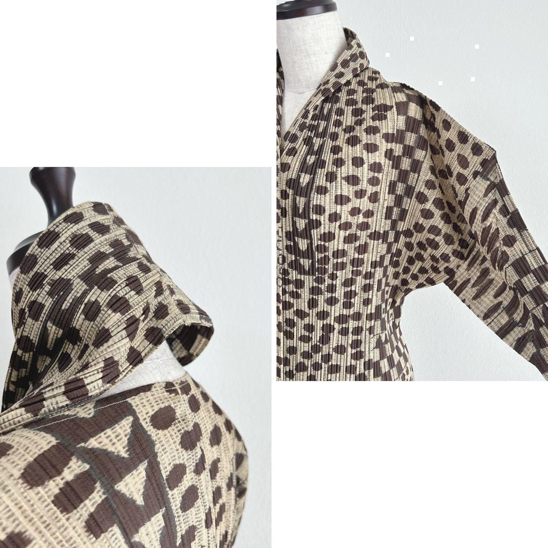 美品】PLEATS PLEASE 初期 99AW 総柄 ロングカーディガン 【公式通販】