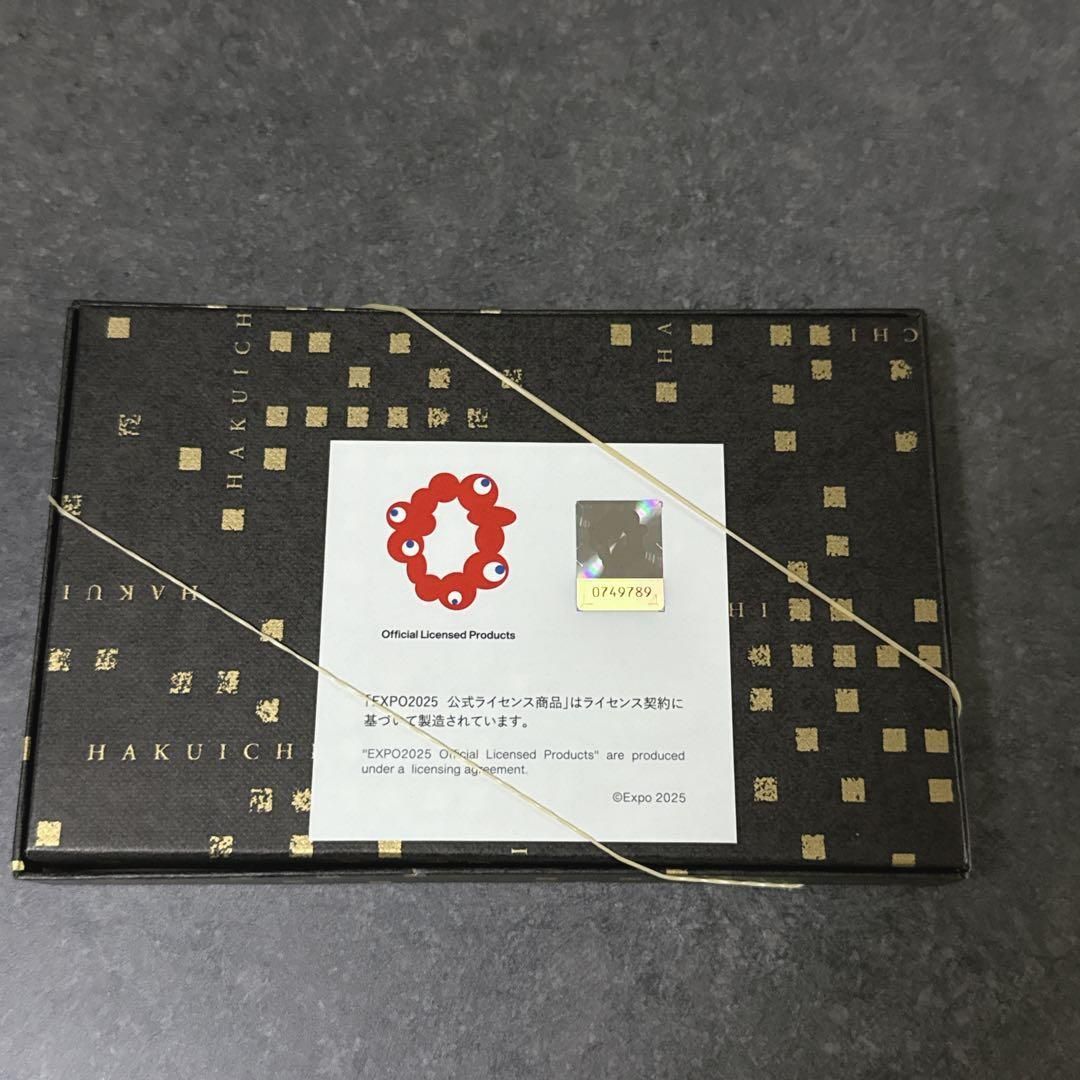 ミャクミャク 金箔 ガラストレー 神奈川沖浪裏 箔名画 葛飾北斎 大阪