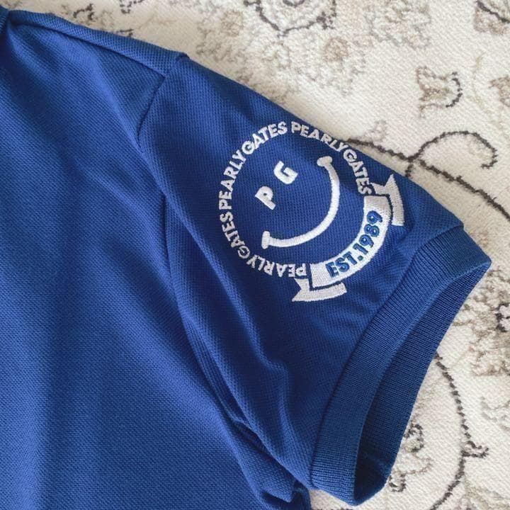 新品 PEARLY GATES ポロシャツ 刺繍 ニコちゃん 定価¥19800 - メルカリ