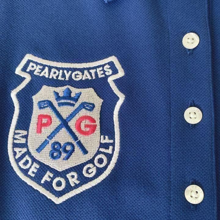 新品 PEARLY GATES ポロシャツ 刺繍 ニコちゃん 定価¥19800 - メルカリ