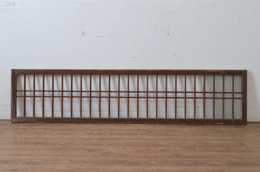 現状販売 明かり取り アンティーク建具 格子入り ガラス欄間 明り取り 建具 4～7営業日前後で発送 修理加工希望の方3ヶ月程で発送 R 065291