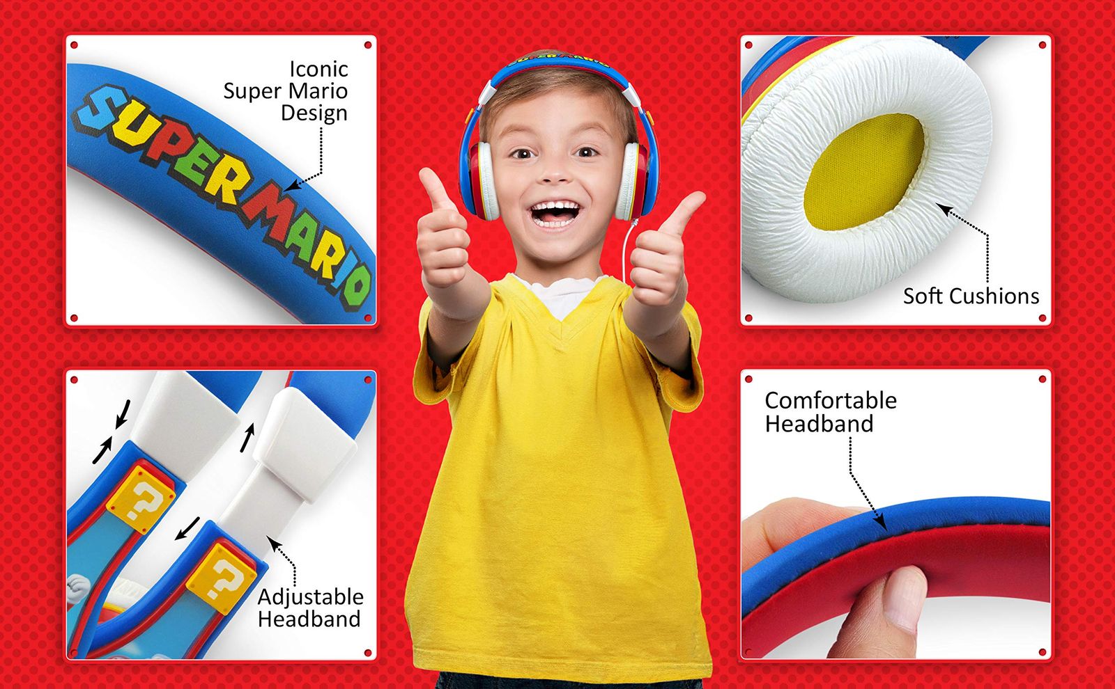 任天堂switch -01 eKids ヘッドフォン 子供 スーパーマリオ イヤホン 音楽 キッズ 子ども