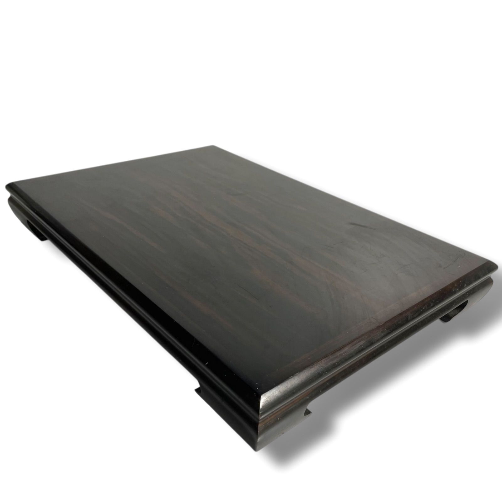 最 唐木家具 黒檀 花台 飾台 盆栽台 無垢材 伝統工芸 華道具