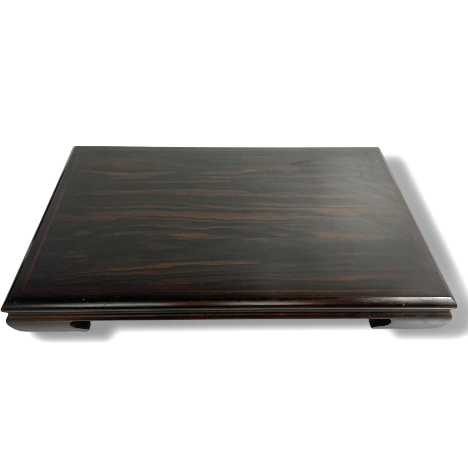 最 唐木家具 黒檀 花台 飾台 盆栽台 無垢材 伝統工芸 華道具