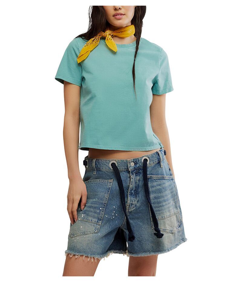 (取寄) フリーピープル レディース エブリデイ ティー Free People women Everyday Tee Mineral Blue フリーピープル レディース トップス シャツ Tシャツ Free People