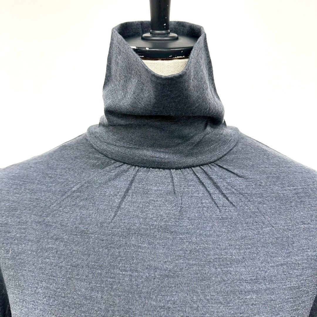 新品】WOOL FACTORY タートルネック プルオーバー グレー 長袖 日本製 