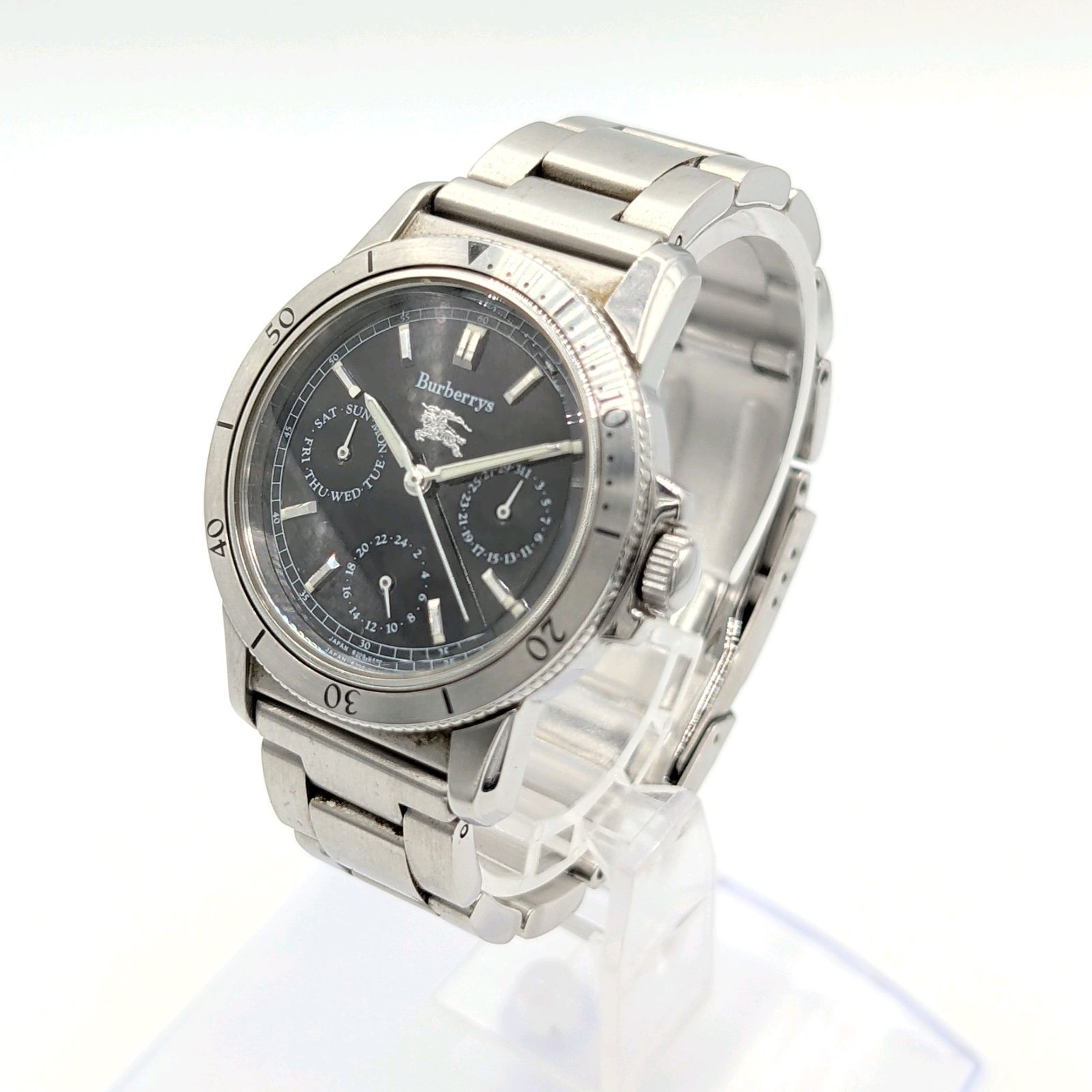 Burberry London 6329-H26562 Watch Men's Round Silver Black dial