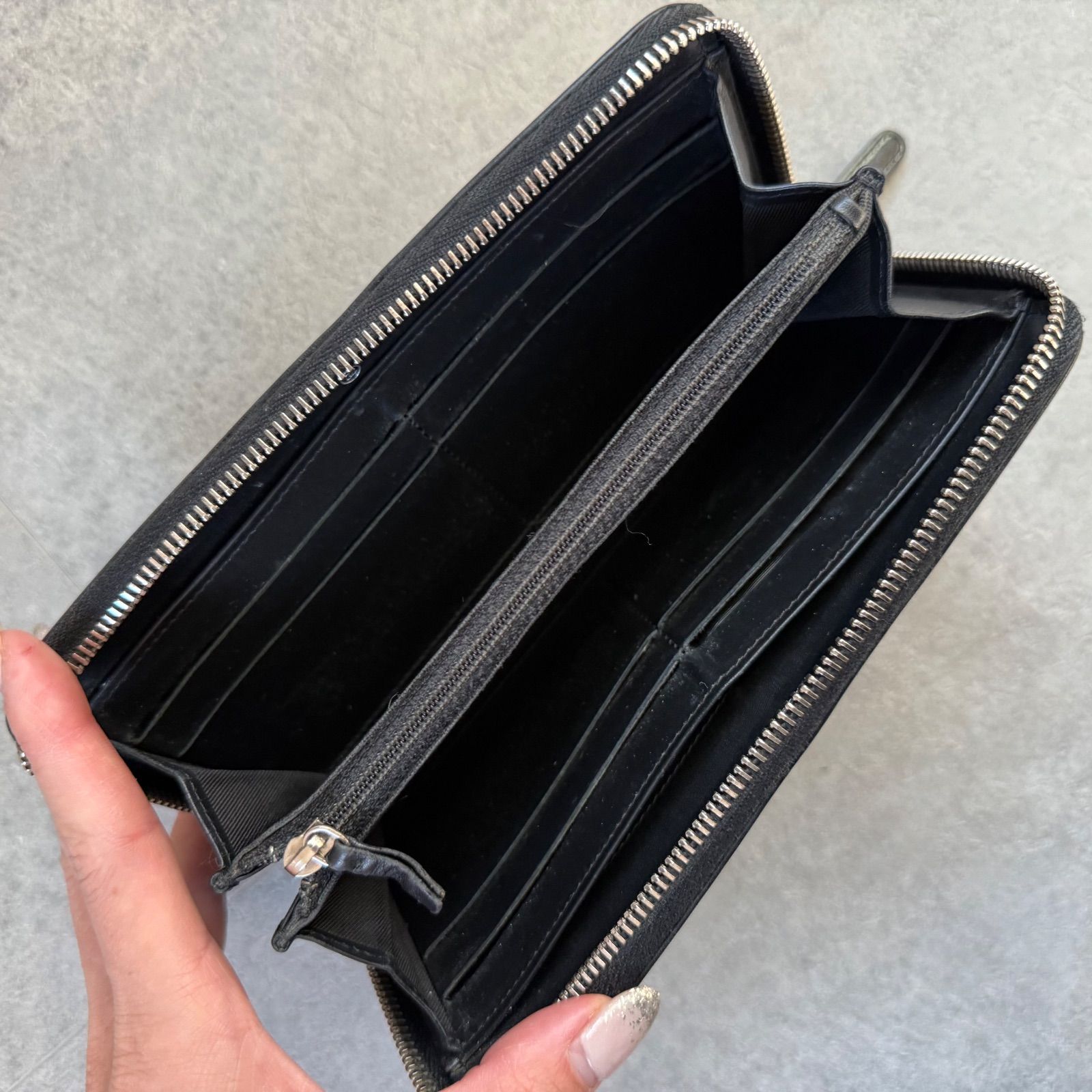 CHANEL シャネル マトラッセ ラウンドファスナー長財布 ココマーク