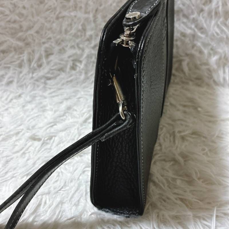 BURBERRY セカンドバッグ クラッチ シボ革 ノバチェック ホースロゴ 極