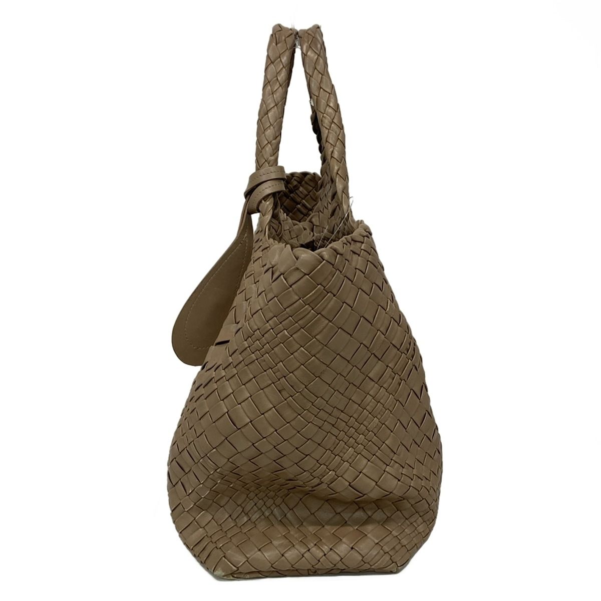 FALORNI(ファロルニ) トートバッグ - ベージュ 編み込み レザー - メルカリ