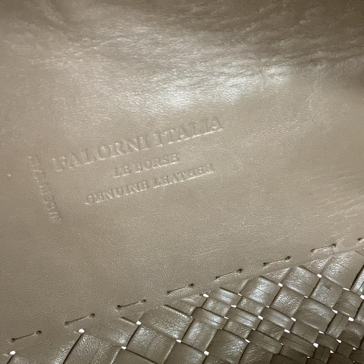 FALORNI(ファロルニ) トートバッグ - ベージュ 編み込み レザー - メルカリ