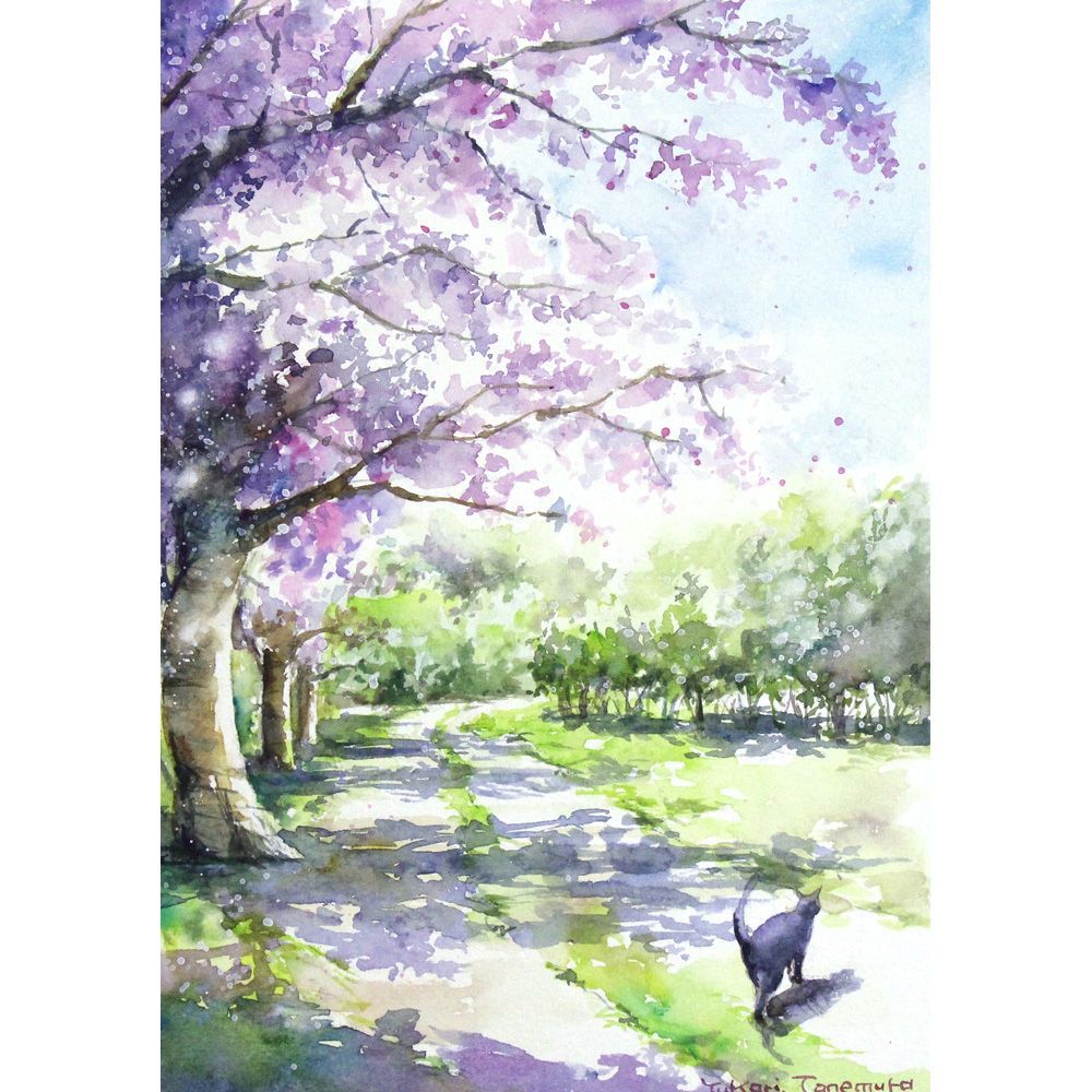 さくらさま専用（原画）日向の季節【SMサイズ／水彩画／#2942】 - メルカリ