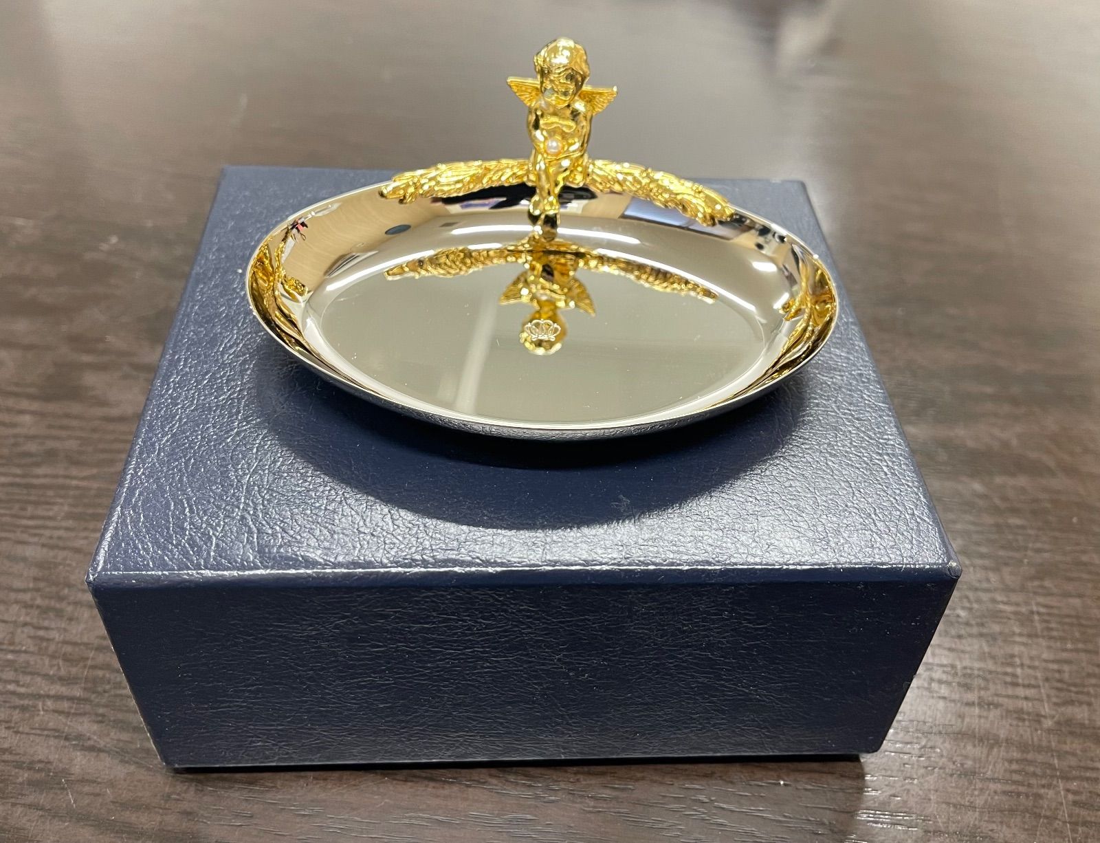 【新品未使用】ミキモト　アクセサリートレイ　フラワー MIKIMOTO ミキモト アクセサリー トレイ 天使 真珠付き 新品未使用