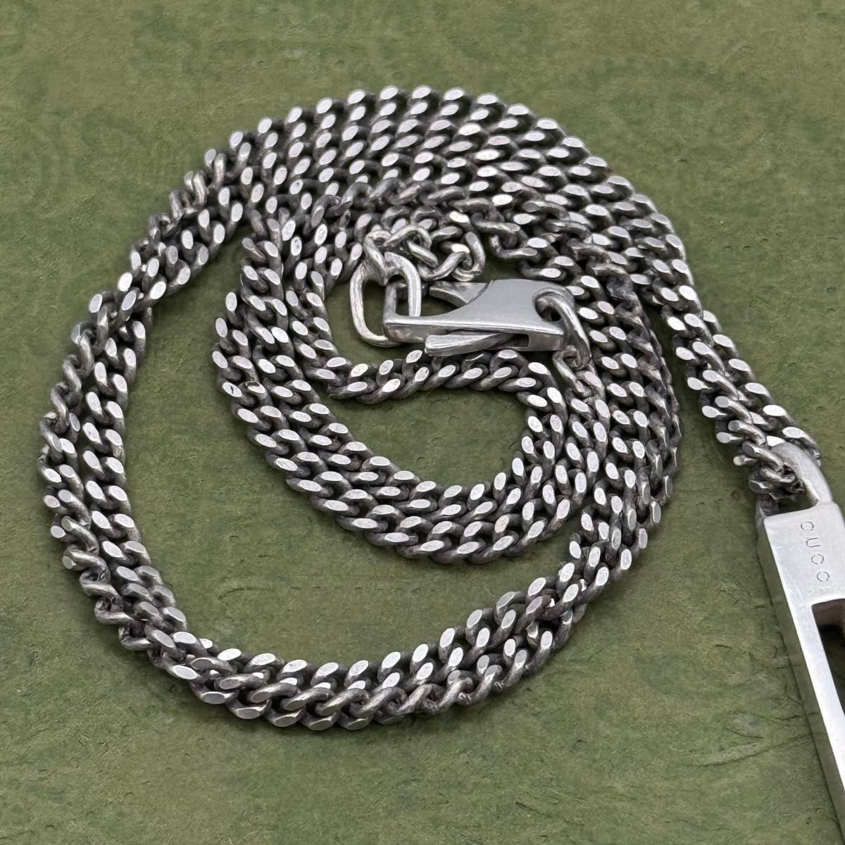 GUCCI gカットアウトg プレート 喜平チェーン ネックレス 128888