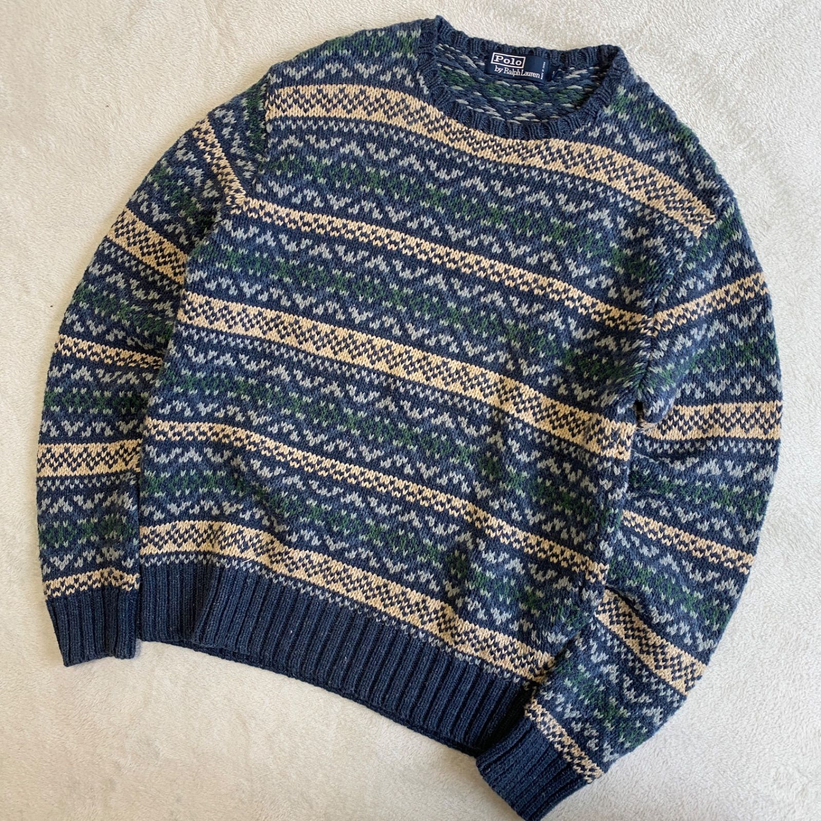 Polo by Ralph Lauren フェアアイル柄 ネイビー、ベージュ ラルフ 