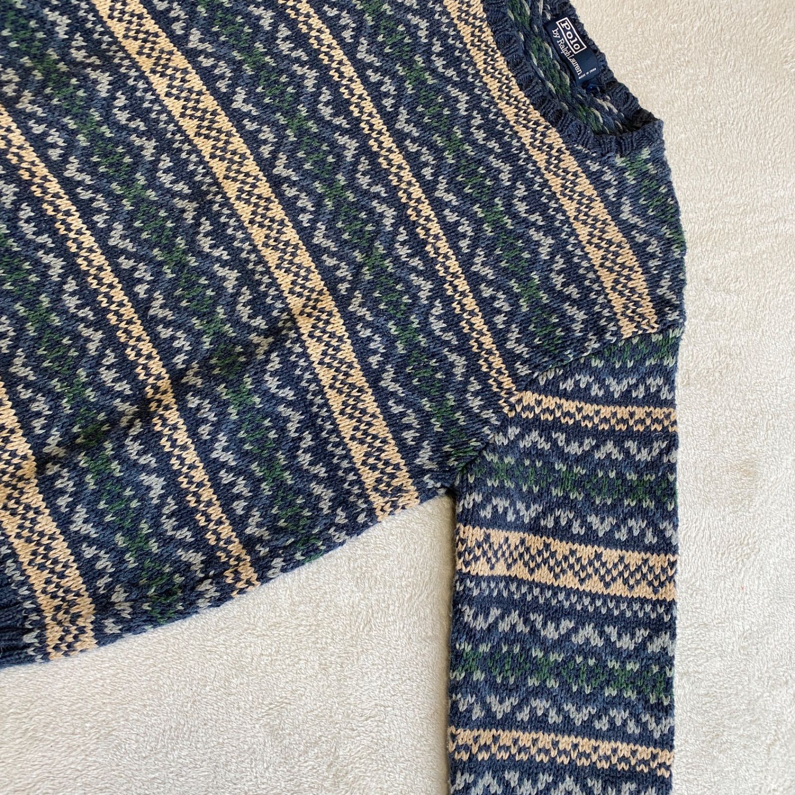 Polo by Ralph Lauren フェアアイル柄 ネイビー、ベージュ ラルフ 