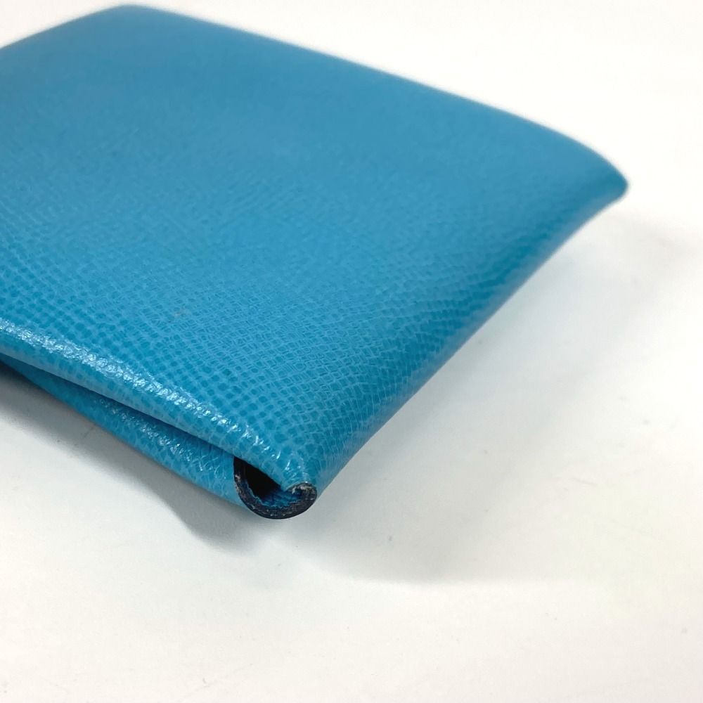 HERMES エルメス コインケース バスティア レザー ブルー - メルカリ