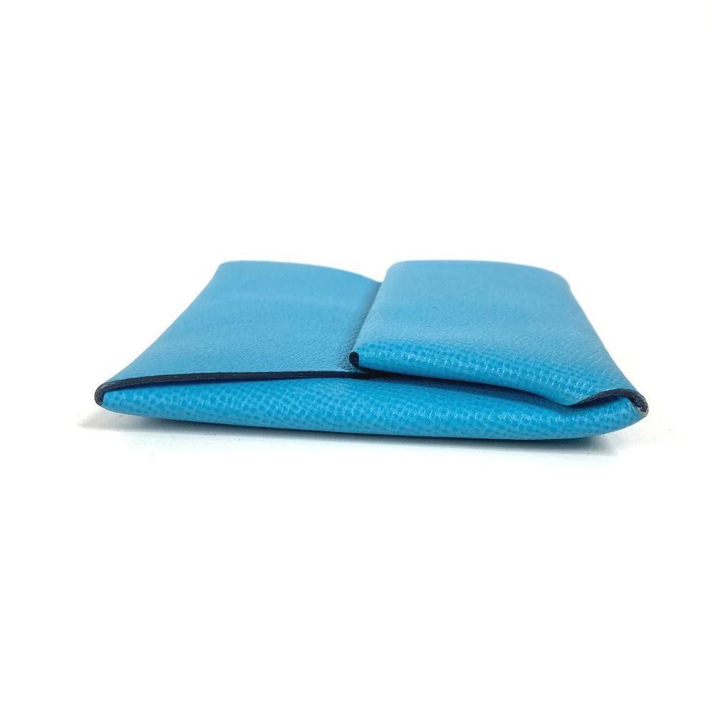 HERMES エルメス コインケース バスティア レザー ブルー - メルカリ