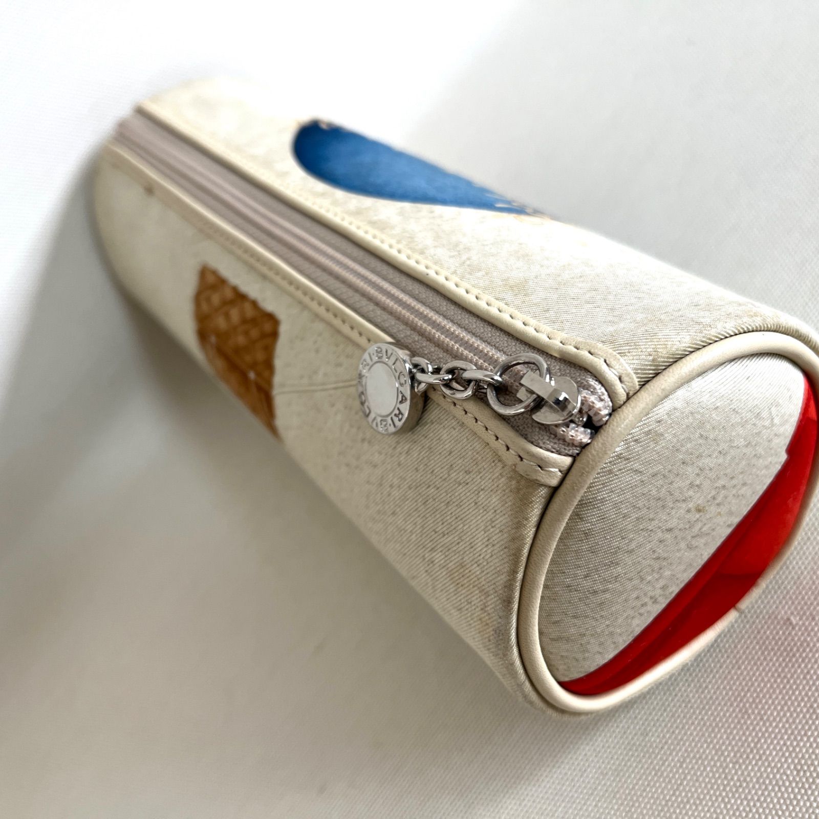 BVLGARI ブルガリ 筒形 コスメポーチ 小物入れ 気球デザイン - メルカリ