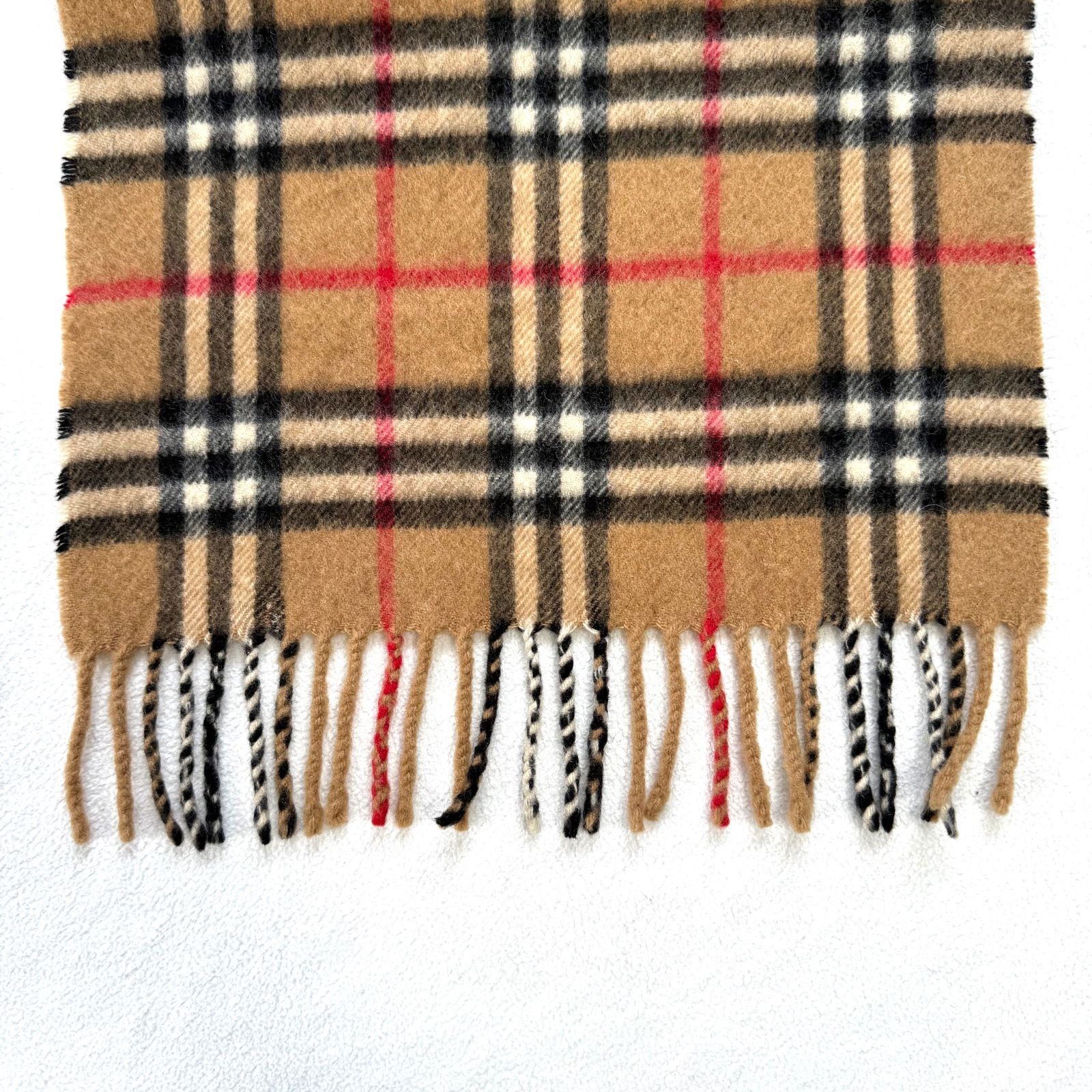 良品✨バーバリー カシミヤ100% ベージュ 英国製 ノバチェック