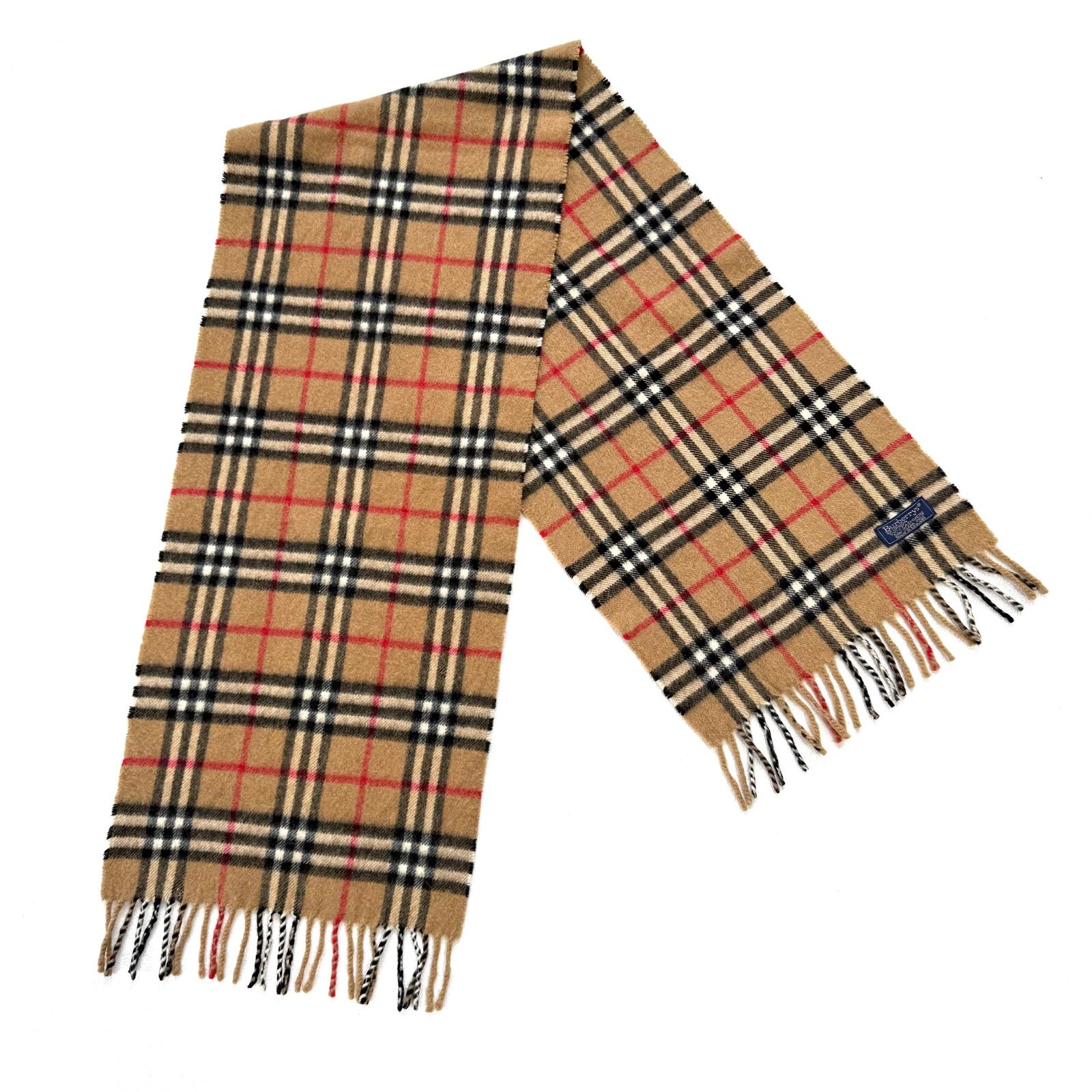 良品✨バーバリー カシミヤ100% ベージュ 英国製 ノバチェック