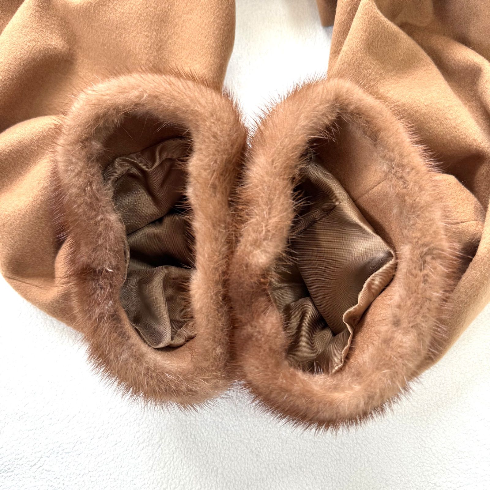 極美品・9号✨レリアン カシミヤ100% ミンクファー ロング コート