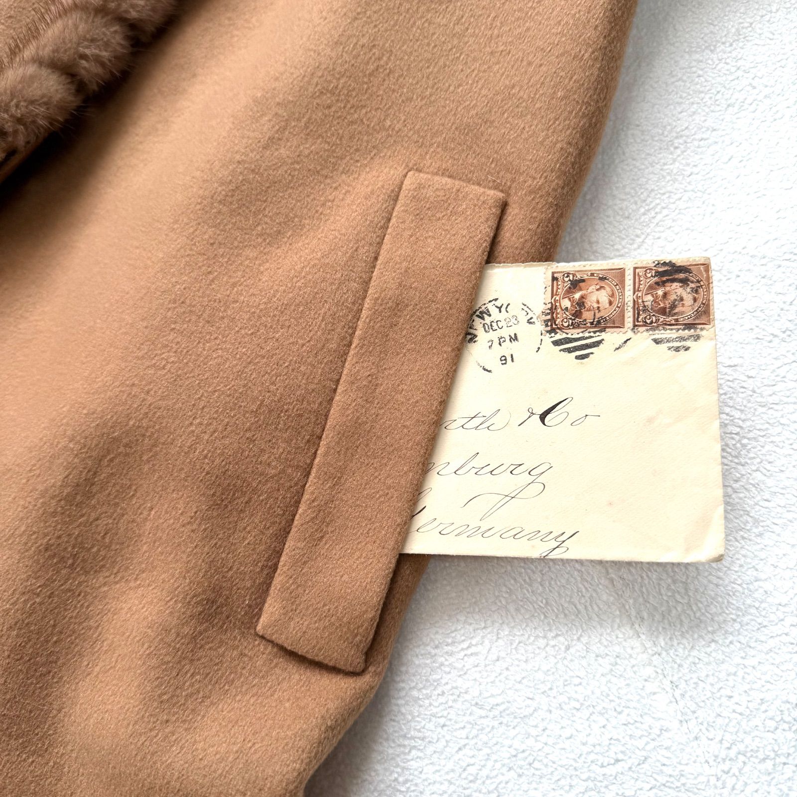 【新品同様】レリアン カシミヤ100% ミンクトリム ロングコート 9号 M 極美品・9号✨レリアン カシミヤ100% ミンクファー ロング コート