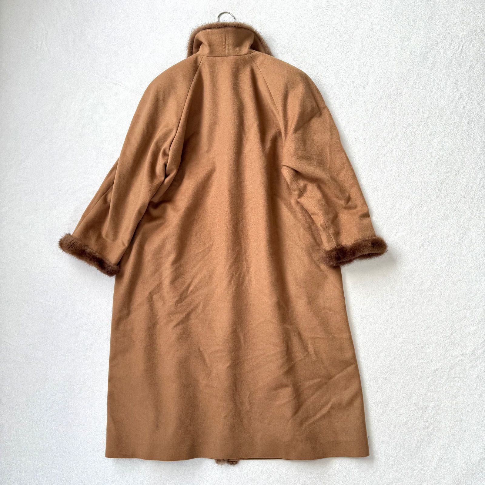 極美品・9号✨レリアン カシミヤ100% ミンクファー ロング コート