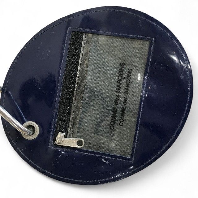 コムデギャルソン COMME des GARCONS 丸形ドットパスケース ブルー 2枚