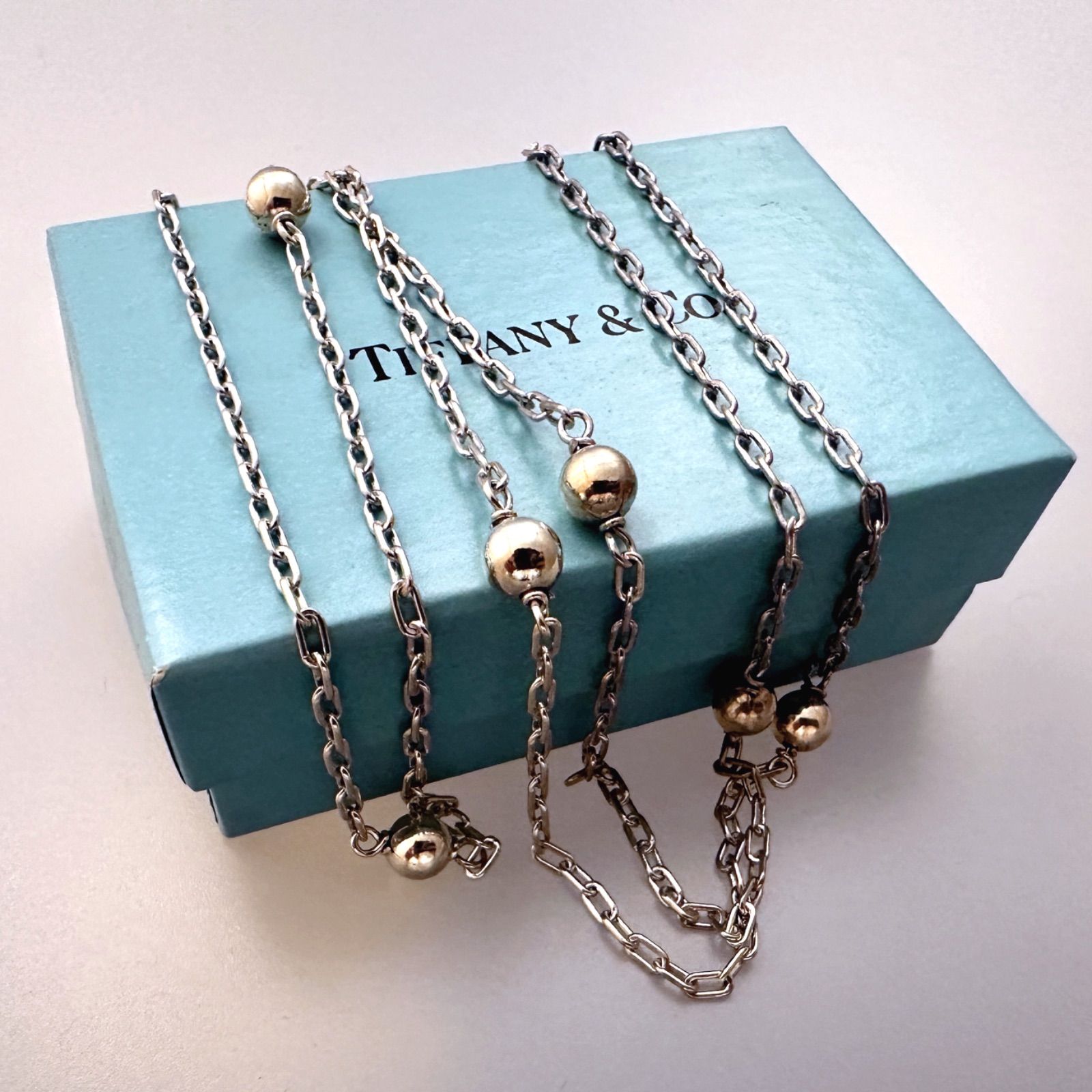 美品 Tiffany ボールチェーン ネックレス 80cm ティファニー - メルカリ