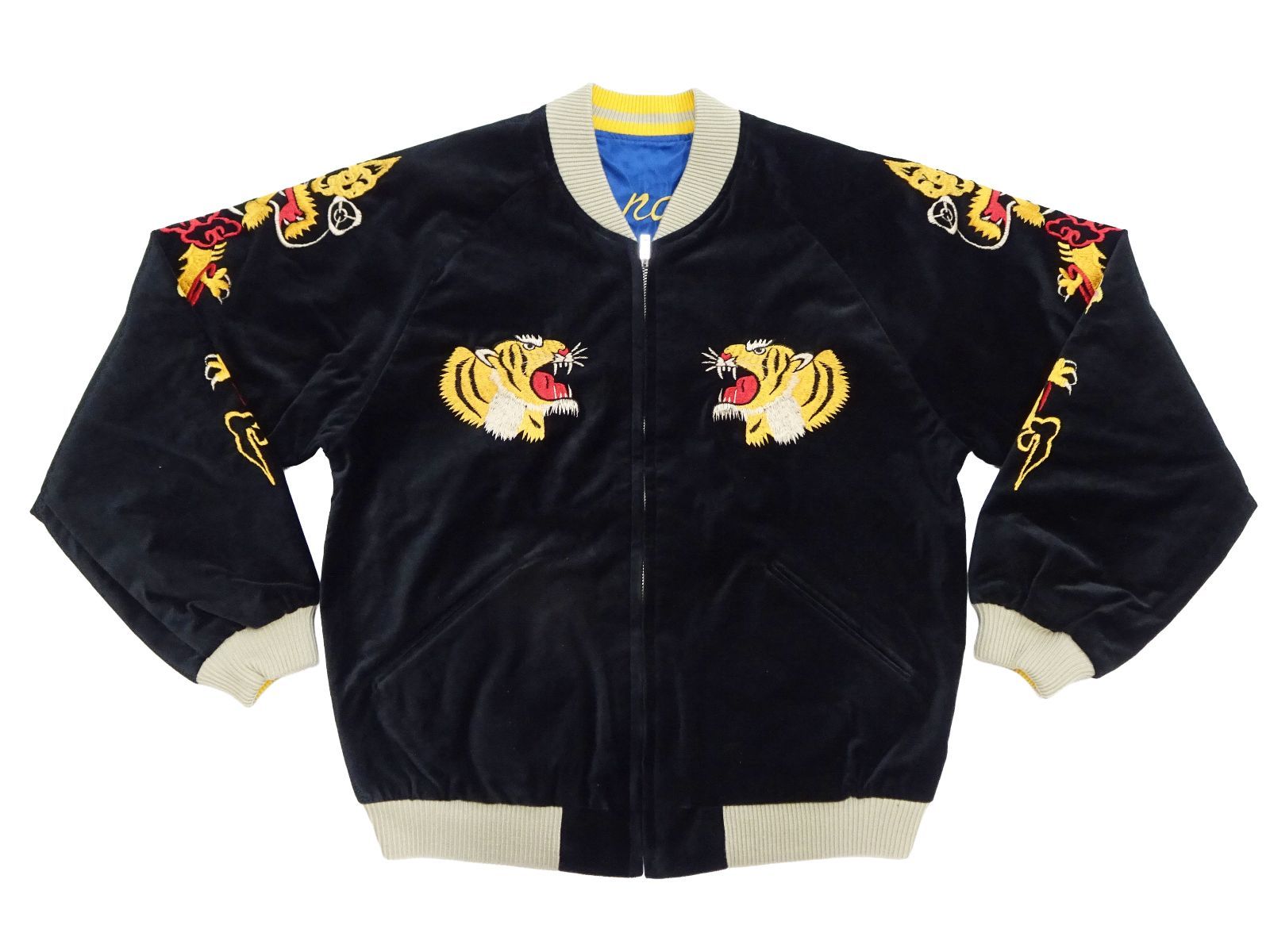 テーラー東洋 スーベニアジャケット DRAGON×OKINAWA 別珍×サテン TAILOR TOYO テーラー東洋 スカジャン 別珍 x サテン GOLD DRAGON