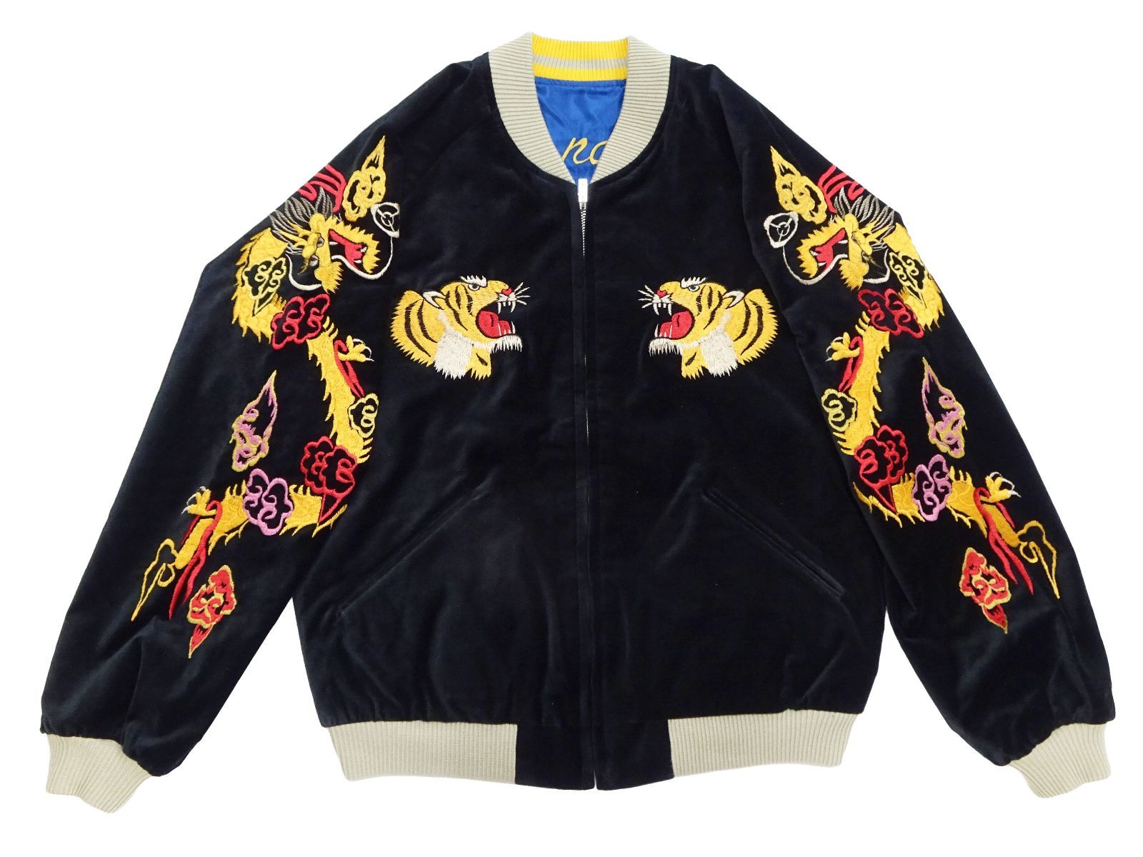 テーラー東洋 スカジャン TT15840 別珍 x サテン GOLD DRAGON 龍