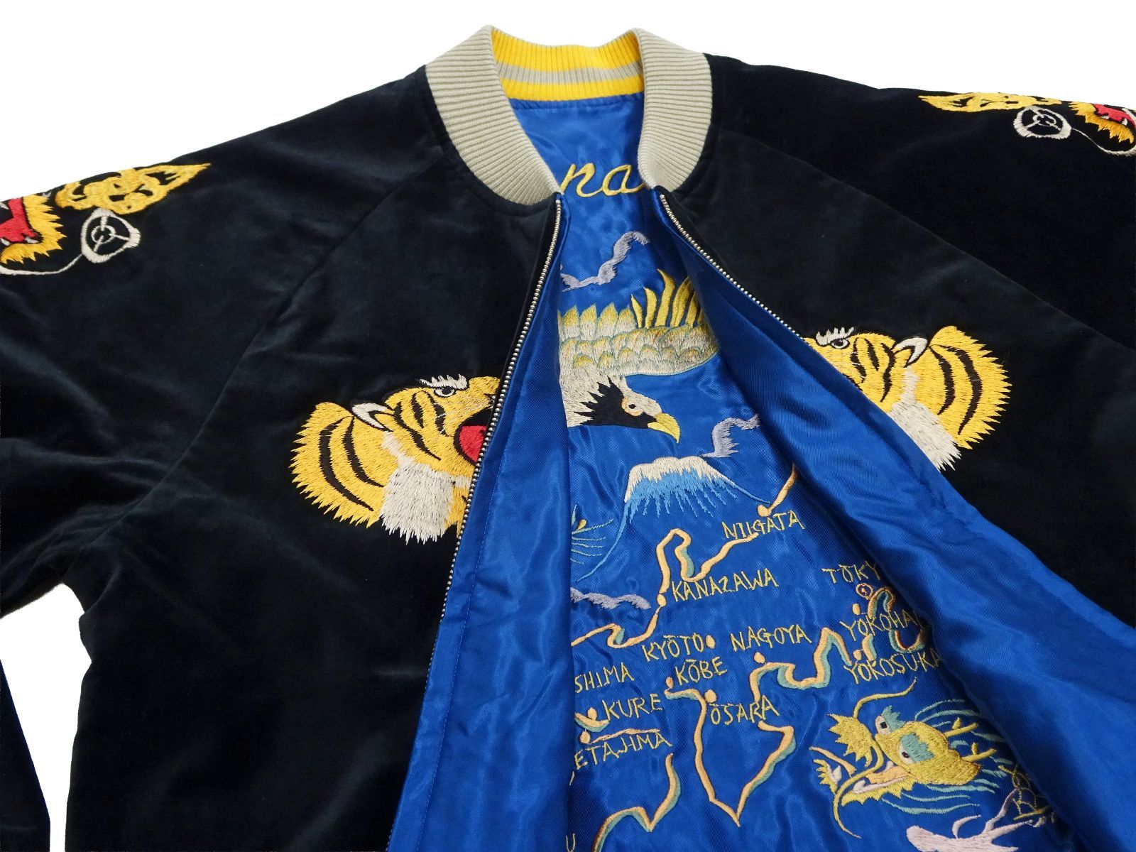 テーラー東洋 スカジャン TT15840 別珍 x サテン GOLD DRAGON 龍